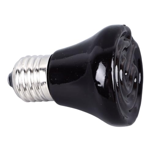 YOUTHINK Versatile Reptile Heat Lamp Ceramic Heat Emitter Stable Temperature, for Reptiles Cats Parrots Black (100w) - size: 100w