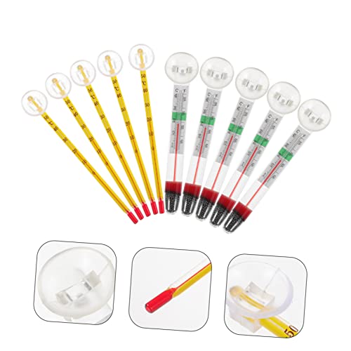 Totority 10pcs Aquarium Thermometer Easy Use Water Gauges for Freshwater and Reptile Tanks Accurate Measurement for Safe Fishkeeping