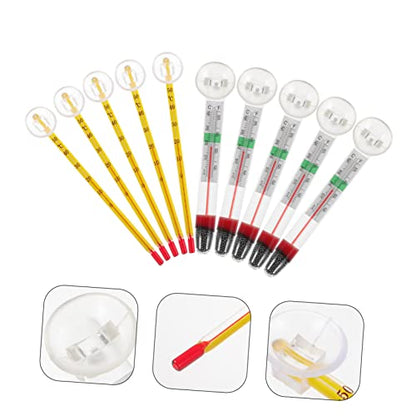 Totority 10pcs Aquarium Thermometer Easy Use Water Gauges for Freshwater and Reptile Tanks Accurate Measurement for Safe Fishkeeping
