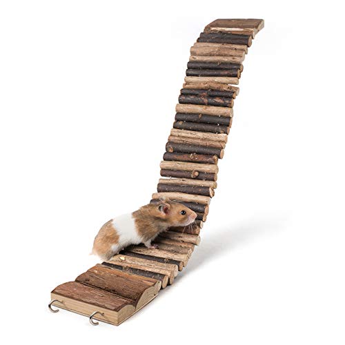 Niteangel Hamster Suspension Bridge Toy - Long Climbing Ladder for Dwarf Syrian Hamster Mice Mouse Gerbils and Other Small Animals (21.8" L x 2.8" W) - size: 21.8L x 2.8W