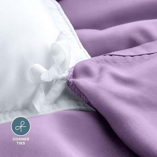 Bare Home Bedding Duvet Cover Extra Long Size - Premium 1800 Super Soft - Lightweight, Cooling Duvet Cover - Soft Breathable Bedding (Twin/Twin XL, Lavender) - color: 25 - Lavender (No Comforter), size: Twin/Twin XL
