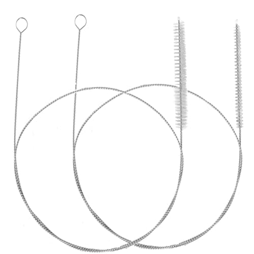 2 Pack 40 Inch Dual Size Straw Cleaner Brush, Flexible Pipe Cleaner for AC & Car Sunroof Drain Clog Removal