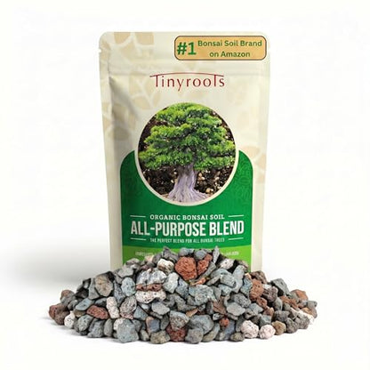 Bonsai Soil Mix by Tinyroots - All Purpose Bonsai Soil Mix Ready to Use Blend, Used for All Varieties of Bonsai Trees, 2.25 Quarts - size: 2.25 Quarts