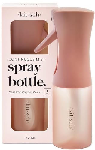 Kitsch Continuous Spray Bottle for Hair – Fine Mist Water Mister & Water Spray Bottle – Recycled Hair Spray Bottle – Spray Bottles for Cleaning, Styling, Plants & More – Terracotta, 150ml - color: Terracotta