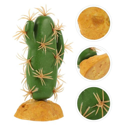 TOYANDONA Artificial Reptile Terrarium Plants and Cactus Decor, Simulated Plastic Habitat Ornament for Amphibians and Lizards Tank Accessories