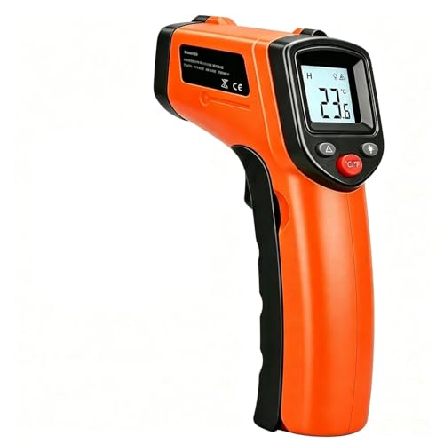Digital Infrared Thermometer Gun -58°F to 1112°F, Non Contact Infrared Thermometer Laser Temperature Gun for Cooking, BBQ, Pizza Oven, Griddle, HVAC,Instant-Read with Backlit Display (Not for Human)