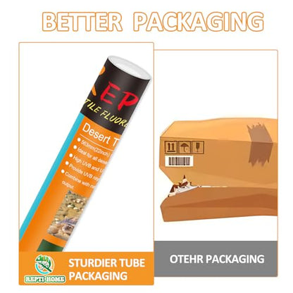 T8 UVB Reptile Light 18W 10.0-2 Pack,UVA UVB Light Bulb for Reptiles,Reptile UVB Lamp Tube for Bearded Dragon - size: 24inch-10.0