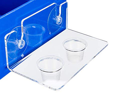 Josh's Frogs Acrylic Gecko Feeding Ledge (Holds 2-1 oz Cups) - size: For 1oz Cups