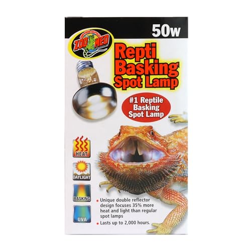 Zoo Med Repti Basking Lamp 50 Watt for Reptiles - color: White, size: 50 Watts