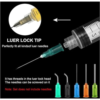4 Pack 60 ml Syringe for Liquid Without Needle,Luer Lock Syringes with Cap, Individually Wrapped,Measurement for Scientific Labs,Measuring Liquids,Pet Feeding,Oil or Glue Applicator (B 4 Pack 60ml) Luer Lock - size: B 4 Pack 60ml