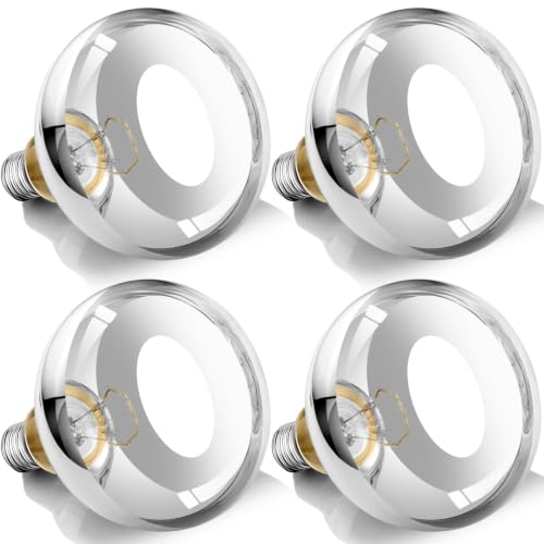 250W Clear Heat Lamp Bulbs, 8000 Hours Rated, R40 Bathroom Shower Incandescent Light Bulb, Infrared Heating for Chickens, Reptiles, Pets, Food, E26 Base, 4 Pack - color: White, size: 4 Pack