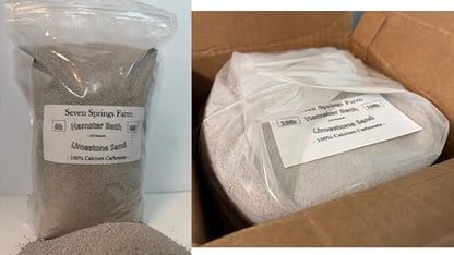 Reptile Sand - 100% Limestone Calcium Aquarium Substrate - All Natural Quarried in The USA (6, Pounds)