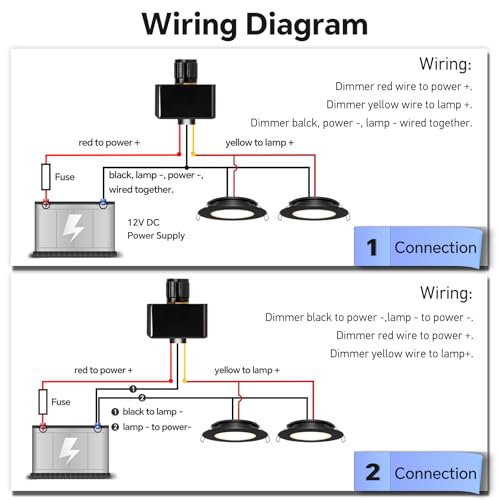 acegoo 12V Dimmer Switch Aluminum RV Light Dimmer High-Side PWM Dimmer, Perfect for Camper Van Boat Trailer Truck Cars, Works with 12V LED Light Fixture, Rotary Dimming (6A-Upgrade) - color: 6A-Aluminum
