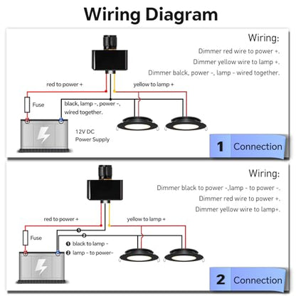 acegoo 12V Dimmer Switch Aluminum RV Light Dimmer High-Side PWM Dimmer, Perfect for Camper Van Boat Trailer Truck Cars, Works with 12V LED Light Fixture, Rotary Dimming (6A-Upgrade) - color: 6A-Aluminum