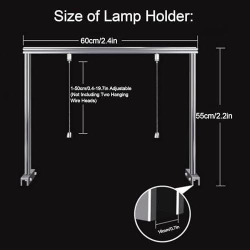 Reptile Lamp Stand, Floor Lamp Holder, Aquarium Light Holder, Adjustable Aluminium Alloy Hanging Lamp Holder for Turtle Tank Fish Tank