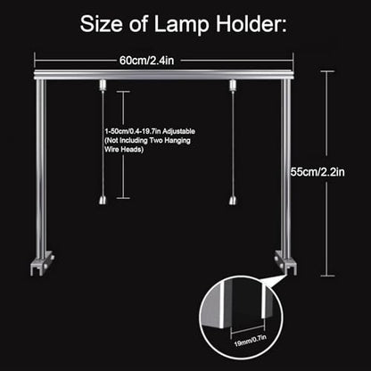 Reptile Lamp Stand, Floor Lamp Holder, Aquarium Light Holder, Adjustable Aluminium Alloy Hanging Lamp Holder for Turtle Tank Fish Tank