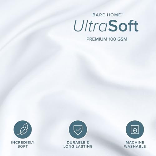 Bare Home Bedding Duvet Cover Extra Long - Premium 1800 Super Soft Collection - Lightweight, Cooling Duvet Cover - Soft Breathable Bedding (Twin/Twin XL, White) - color: 01 - White (No Comforter), size: Twin/Twin XL
