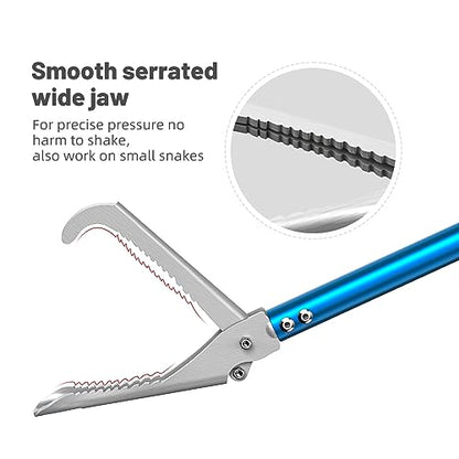 G2 47.2-inch Professional All-Aluminum Alloy Snake Tong Reptile Grabber Rattle Snake Catcher Wide Jaw Handling Tool with Lock（47.2inch - size: 47.2in