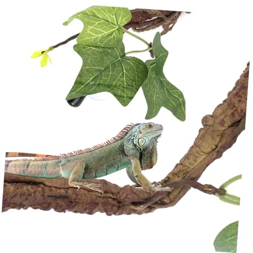 2Pcs Reptile Vines with Suction Cups for Terrarium Climbing and Shelter Stable Jungle Branches for Exotic Lizards Easy to Clean Enclosure Decoration