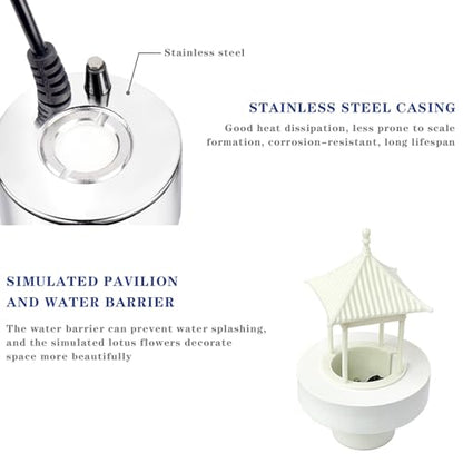 Mist Maker Fogger with Mist Volume Regulator, Water Pond Fountain Fogger with Removable Splash Guard for Water Fountain Pond Pot Rockery Sink (Mist Volume Regulator, Without Light) - size: Without Light, style: Adjustable Style