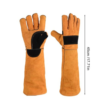 Animal Handling Gloves - Bite Proof Safety | Protective Gloves For Grooming, Work, Gardening, Cutting, Kitchen, Welding, Construction, Bathing | Durable Safety Guard For Handling Animals At Home Or Wo