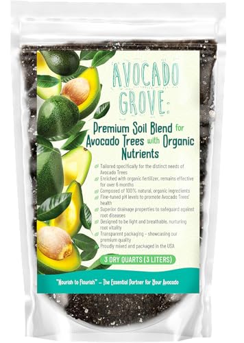 GARDENWISE Avocado Tree Soil – Premium Organic Potting Mix for Avocado Trees | Tailored pH & Organic Nutrients | Fast-Draining & Moisture-Retaining | Indoor & Outdoor Use (3 QUARTS) - color: Avocado Soil, size: 3 quarts
