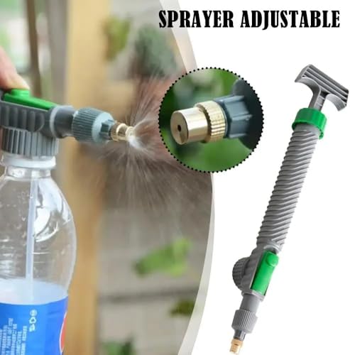 High-Pressure Handheld Garden Sprayer with Adjustable Nozzle - Durable, Compact & Perfect for Lawn, Plants, and Home Use - color: Green