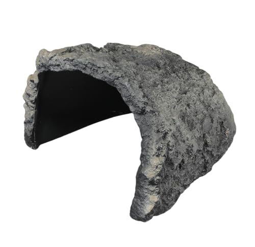 MODERNJOE'S Rock Hideout Caves for Reptile and Amphibians. Decorative Resin for Aquariums & Terrariums. Perfect for Lizards,Snakes,Frogs,Turtles,Geckos,Bearded Dragons - Large(9.3 x 9.3 x 5.7 inches)