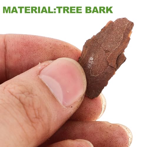 Tree Bark Base Material for DIY Model Scenes Lightweight Natural Miniature Nature Decor 1.96X1.18X0.19In Essential Architecture Model Supplies for Terrariums and Train Sets