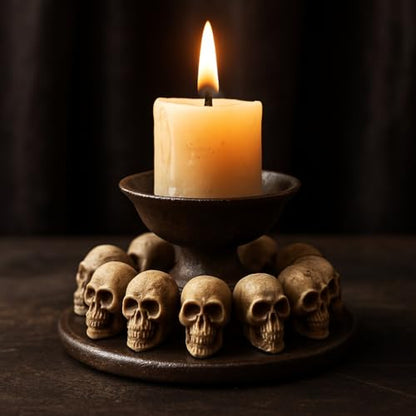 20pcs Mini Skulls for Crafts, Small Resin Skull Decorations for DIY Halloween Decor, Spooky Table Accents for Plants, Terrariums, Cake or Book Nooks