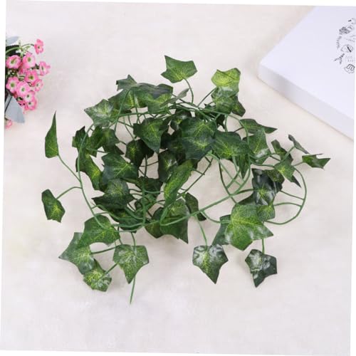 2m Jungle Vines Artificial Leaf Decor for Reptiles Habitat Accessories with Suction Cups for Lizards Frogs Snakes and More Flexible Rattan Strips for Terrarium