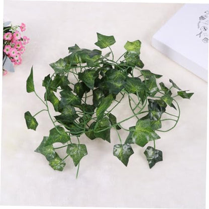 2m Jungle Vines Artificial Leaf Decor for Reptiles Habitat Accessories with Suction Cups for Lizards Frogs Snakes and More Flexible Rattan Strips for Terrarium