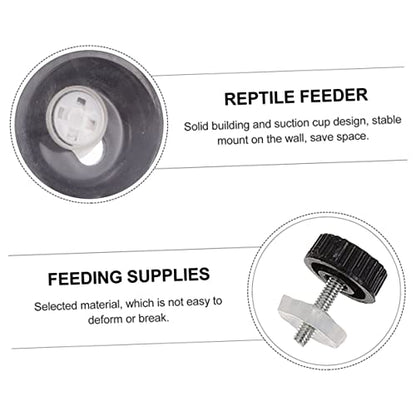 Kisangel 2-Piece Reptile Feeding Dish Set with Suction Cups Random Color Gecko Water Bowl and Food Ledge for Lizards and Other Reptiles for Terrariums