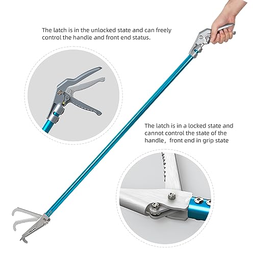 G2 47.2-inch Professional All-Aluminum Alloy Snake Tong Reptile Grabber Rattle Snake Catcher Wide Jaw Handling Tool with Lock（47.2inch - size: 47.2in