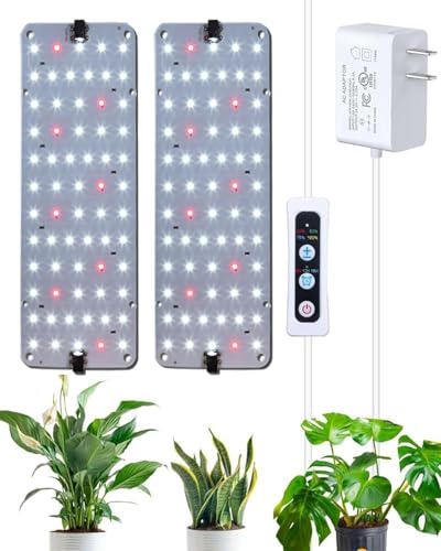 Panel Grow Light for Indoor Plants, 20W Ultra-Thin Full Spectrum LED Grow Light for Shelf & Cabinet, Dimmable with 6/12/16H Timer, Daylight White, 1-Pack - color: Daylight White, size: 1-Pack