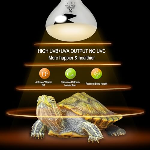 125W UVA UVB Vapor Reptile Heat Lamp, High Intensity Self-Ballasted UVB Basking Lamp Bulb,Full Spectrum Sun Light for Reptiles and Amphibians - size: UV 125W