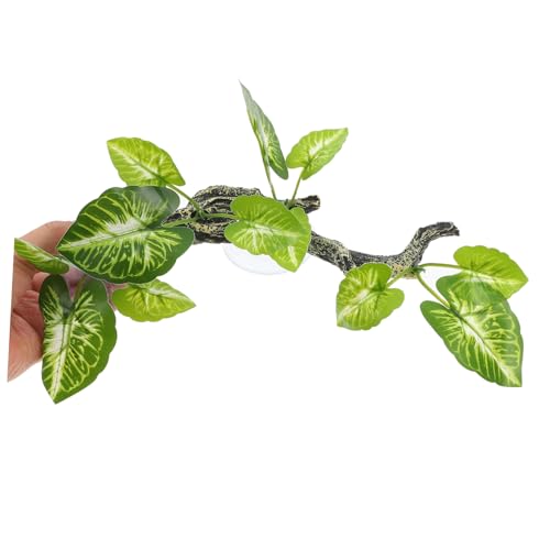 Toyvian Realistic Resin Reptile Plant Decor Aquarium Driftwood Substitute Indoor Terrarium Fake Plant Resin Terrarium Decor Branches for Reptiles