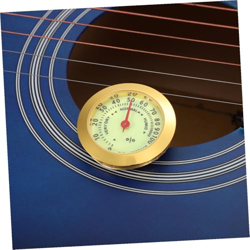 Small Round Analog Hygrometer for Humidor and Violin Cases High-Precision Humidity Gauge for Cigar Boxes and Musical Instruments Compact Mechanical Design for Accurate Measurement