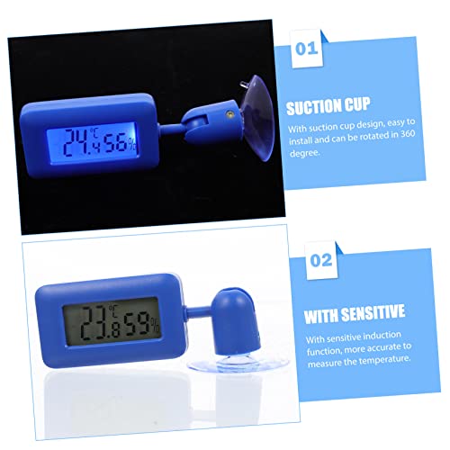 Reptile Terrarium Thermometer with Suction Cup Design Rotatable Mini Temperature Measuring Device for Leopard Gecko Tanks Compact and Accurate Digital Temperature Gauge
