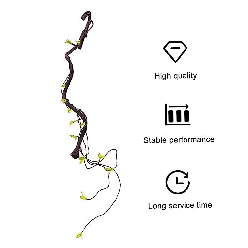 BESPORTBLE 1m Artificial Rattan Reptile Vines for Terrarium Bendable Simulation Climbing Plants Decor for Bearded Dragon Lizard Snake Pet Habitat