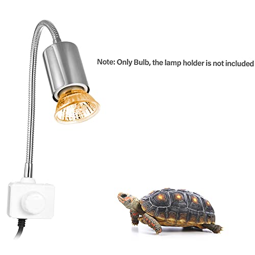 Gavigain 25W Halogen Basking Lamp A B Light, Promotes Vitamin D3 Synthesis, Supports Growth, Ideal for Reptiles and Amphibians (75W) - size: 75W