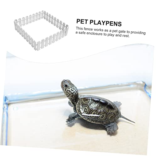 Tortoise Enclosure Outdoor 4 Pcs Pet Fences for Safe Pet Playpen Easy Install Plastic Fence Panels for Outdoor Tortoise Breeding 20.07 X 6.49 X 0.39 in