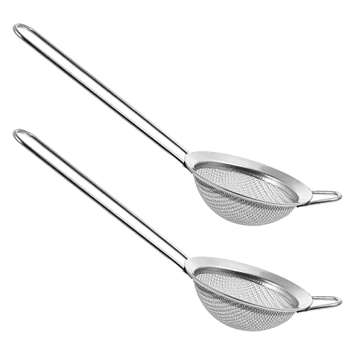 Milisten 2PCS Stainless Steel Reptile Sand Shovel Filtering Mesh Sand Draining Tool for Desert Lizards and Reptiles Sturdy Litter Cleaner