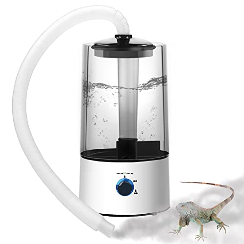 Reptile Humidifiers, Mute Reptile Fogger Terrariums Humidifier 4L Large Size Ideal for Reptile Terrariums, Reptile Fog Machine with Extension Tube for Reptiles Amphibians (4L)