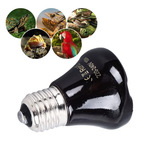 Ceramic Heat Emitter, Heat Lamp Bulbs Ceramic Heat Emitter Reptile Heat Bulb No Light Emitting Heat Bulbs for Chicken Cats Parrots (100w) - size: 100w