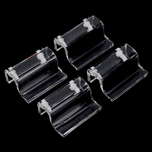 GLOGLOW 4Pcs Aquarium Lid Clips, Acrylic Material, Holds Glass Covers Up to 12mm, Perfect for Fish Tanks and Pet Enclosures