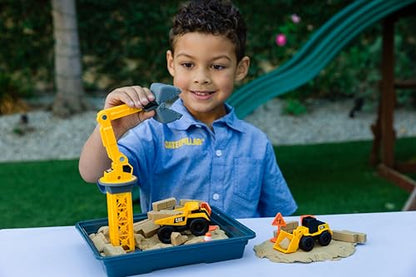 CAT Dig N’ Build Dirt Playset – 12 oz Moldable Dirt Compound, Working Crane, 2 Little Machines Vehicles, Construction Molds & Easy-Cleanup Tray, Sensory STEM Toy for Kids Ages 3 + - style: Dirt