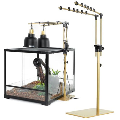 Dual Reptile Light Fixture with Dual Lamp Stand