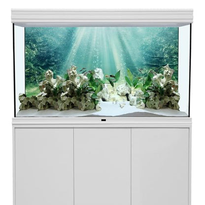 AWERT 48x20 inches Aquarium Background Aquatic Plant Bubble Underwater Ocean Floor Fish Tank Background Durable Polyester Background - size: 48x20in/120x50cm