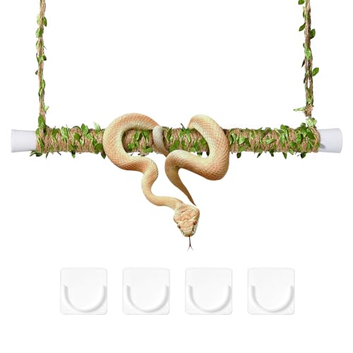 Snake Enrichment Climbing Stick, 15.55-24.4Inch Adjustable Climber for Corn Snakes,Swing Climbing Toy for Snakes, Ball Python Tank Accessories, Snake Tank Decor - color: Climbing Ploe